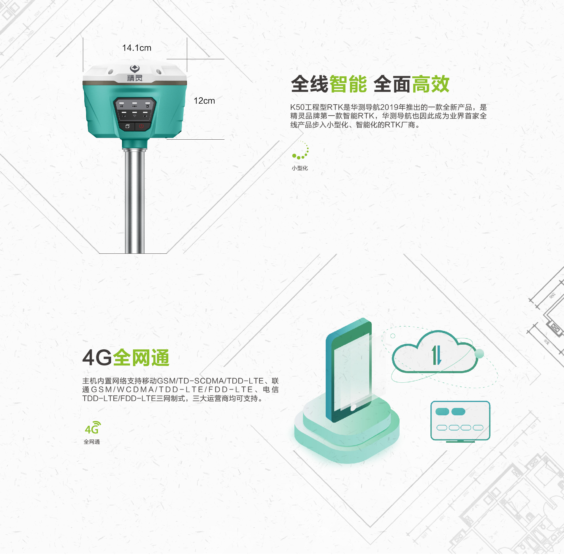 华测精灵K50小型化智能RTK